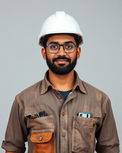 Builders in their professional uniform